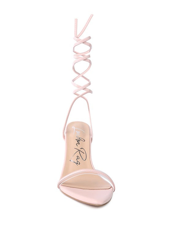 SPHYNX HIGH HEEL LACE UP SANDALS - Tigbul's Variety Fashion Shop