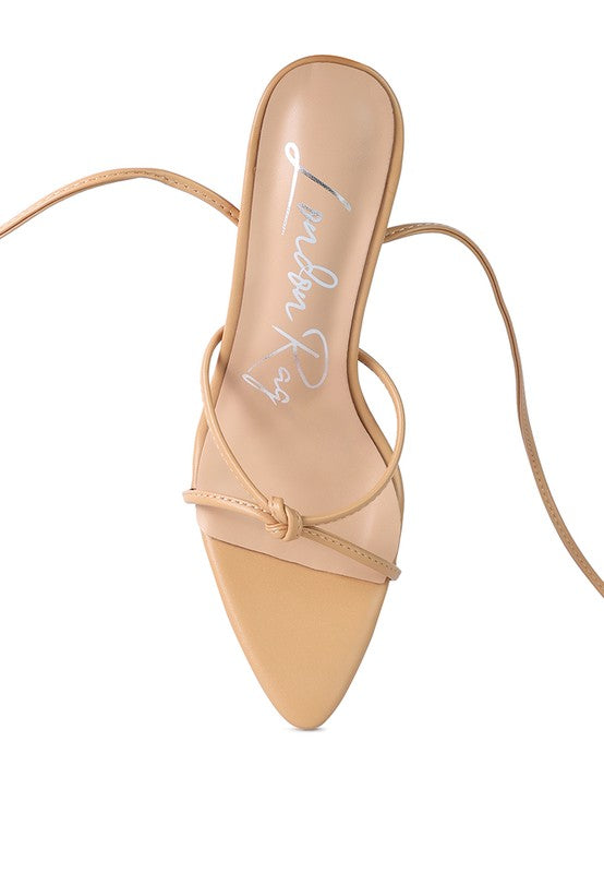 High Heel Lace Up Sandals - Tigbul's Variety Fashion Shop
