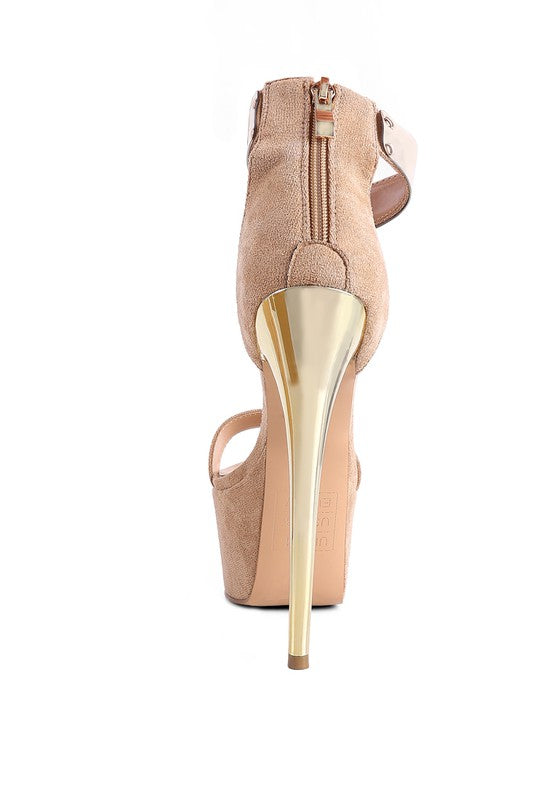 COSMO GIRL METAL BAND HIGH HEELED SANDALS - Tigbul's Variety Fashion Shop