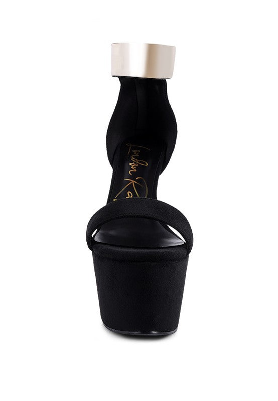 COSMO GIRL METAL BAND HIGH HEELED SANDALS - Tigbul's Variety Fashion Shop