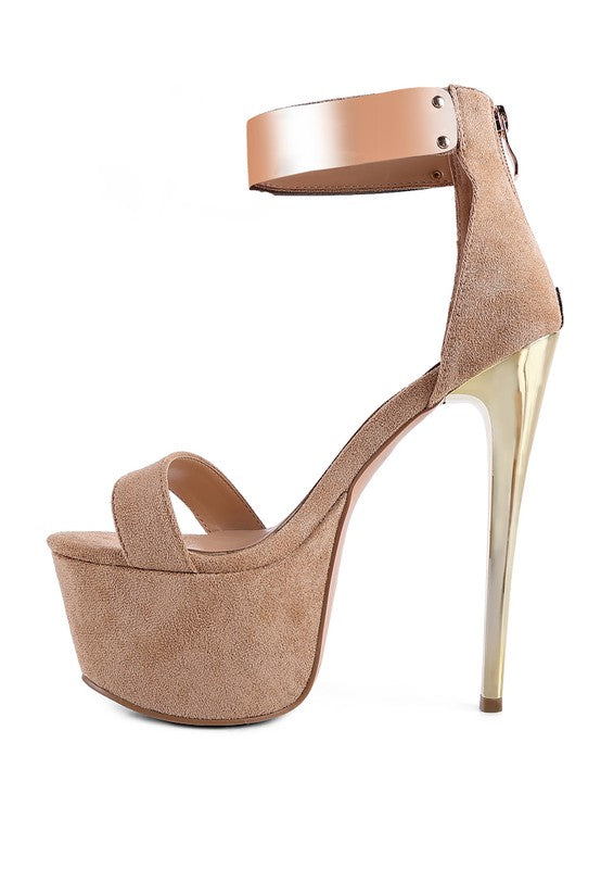 COSMO GIRL METAL BAND HIGH HEELED SANDALS - Tigbul's Variety Fashion Shop
