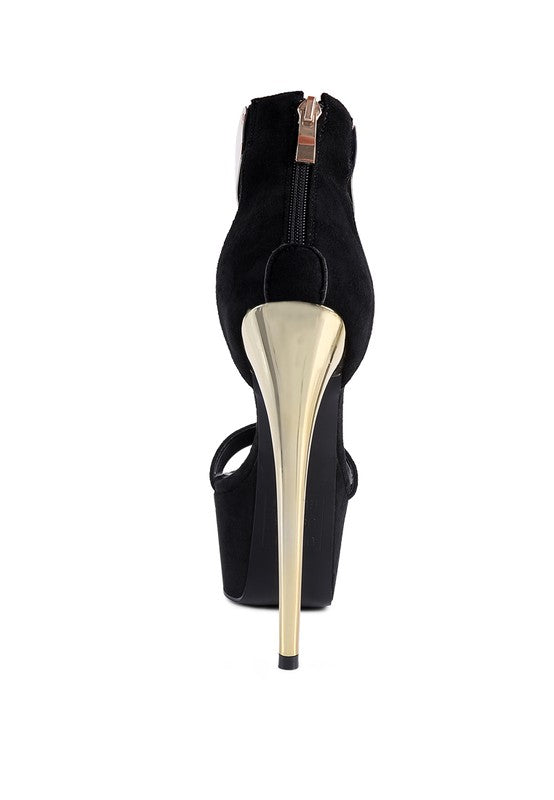 COSMO GIRL METAL BAND HIGH HEELED SANDALS - Tigbul's Variety Fashion Shop