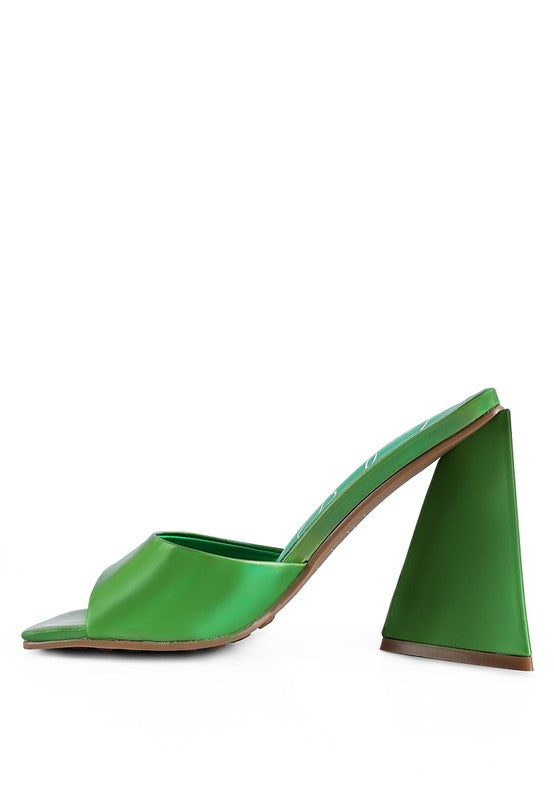 LOVEBUG TRIANGULAR BLOCK HEEL SANDALS - Tigbul's Variety Fashion Shop