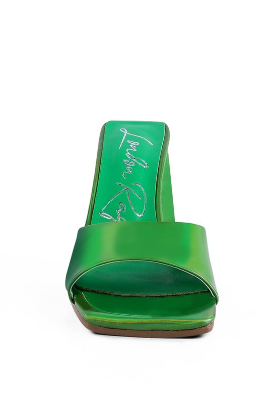 LOVEBUG TRIANGULAR BLOCK HEEL SANDALS - Tigbul's Variety Fashion Shop