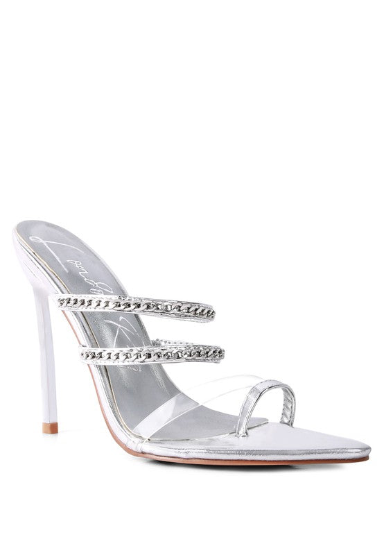 TICKLE ME HIGH HEELED TOE RING SANDALS - Tigbul's Variety Fashion Shop