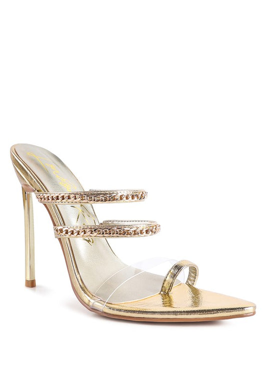TICKLE ME HIGH HEELED TOE RING SANDALS - Tigbul's Variety Fashion Shop