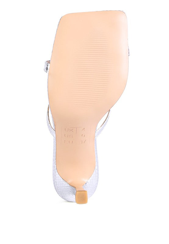MURIEL CROC CROSS STRAP SLIDER SANDALS - Tigbul's Variety Fashion Shop