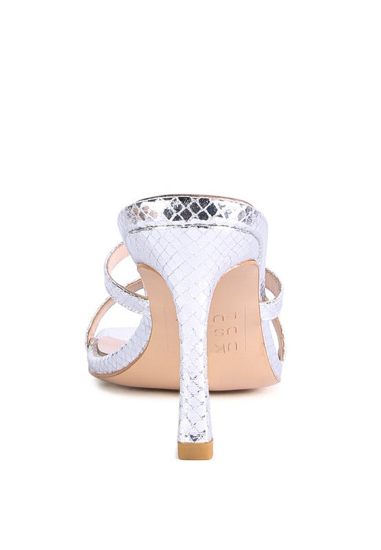 MURIEL CROC CROSS STRAP SLIDER SANDALS - Tigbul's Variety Fashion Shop