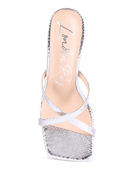 MURIEL CROC CROSS STRAP SLIDER SANDALS - Tigbul's Variety Fashion Shop