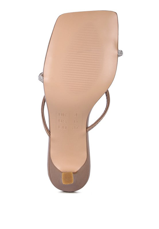 FETISH CROC RHINESTONE SLIDER SANDALS - Tigbul's Variety Fashion Shop