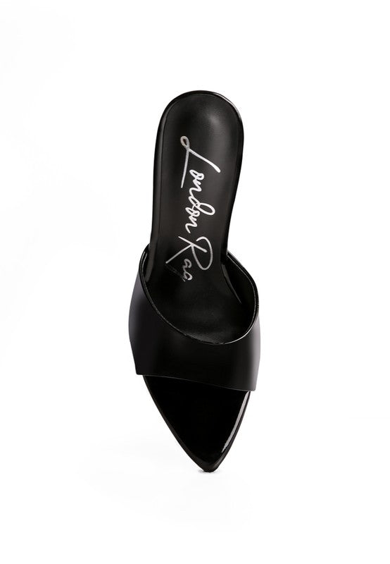YULE BALL PATENT PU HIGH HEEL SANDALS - Tigbul's Variety Fashion Shop