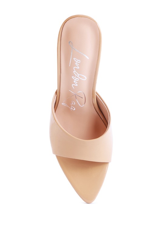 YULE BALL PATENT PU HIGH HEEL SANDALS - Tigbul's Variety Fashion Shop
