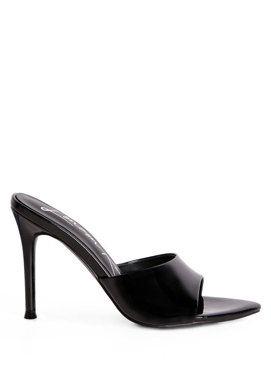 YULE BALL PATENT PU HIGH HEEL SANDALS - Tigbul's Variety Fashion Shop