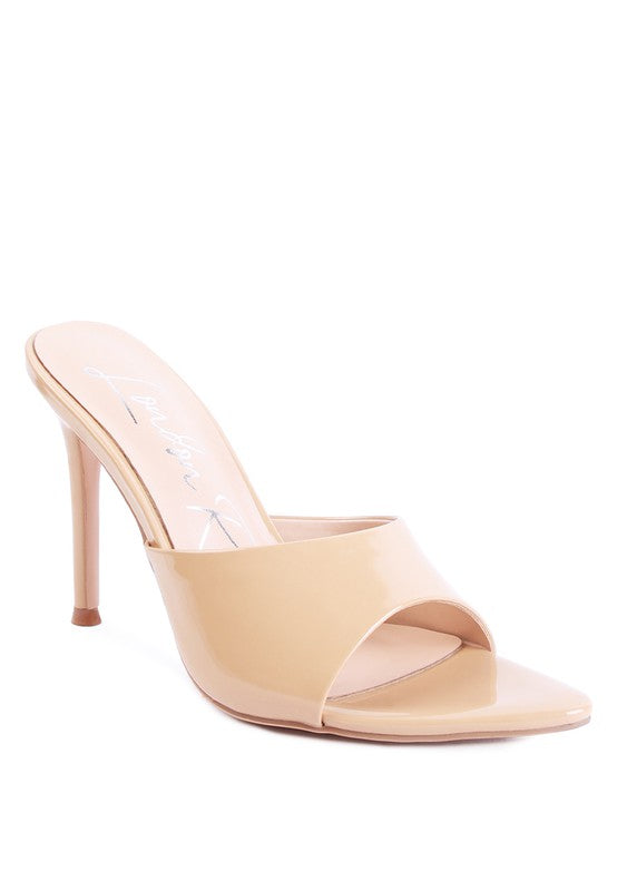 YULE BALL PATENT PU HIGH HEEL SANDALS - Tigbul's Variety Fashion Shop