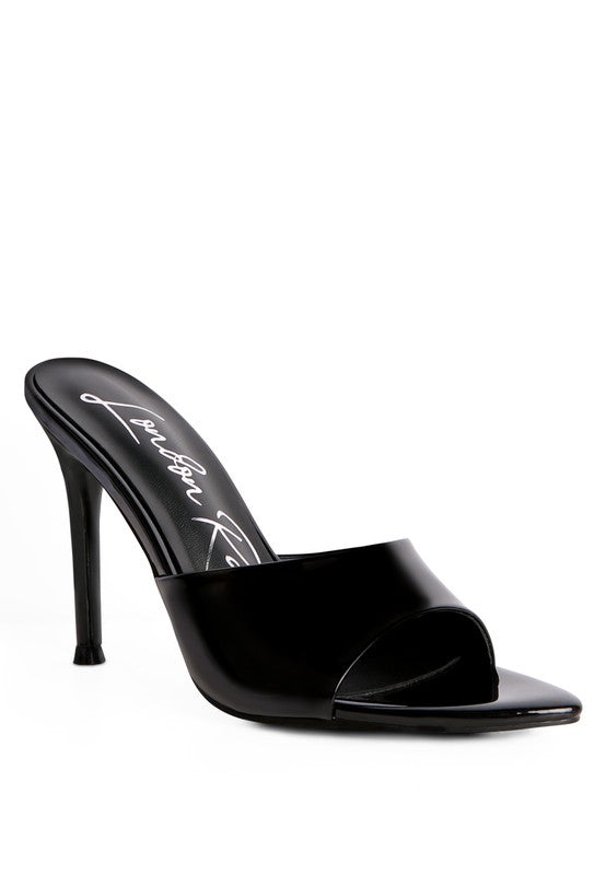 YULE BALL PATENT PU HIGH HEEL SANDALS - Tigbul's Variety Fashion Shop