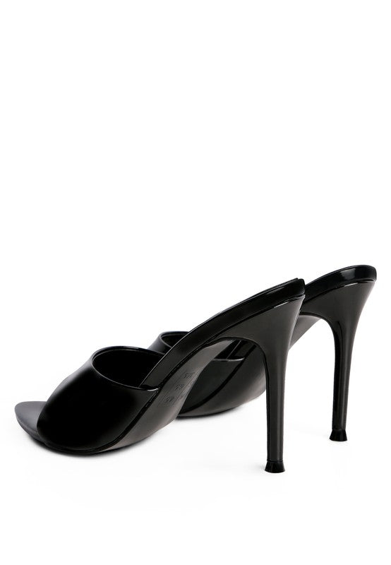 YULE BALL PATENT PU HIGH HEEL SANDALS - Tigbul's Variety Fashion Shop