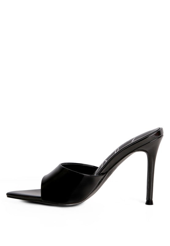 YULE BALL PATENT PU HIGH HEEL SANDALS - Tigbul's Variety Fashion Shop