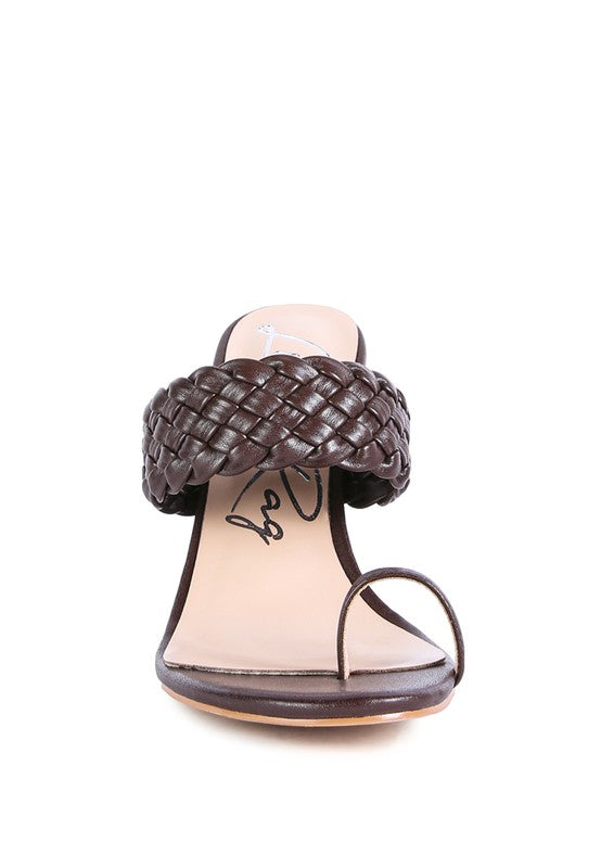 HIGH PERKS WOVEN STRAP TOE RING SANDALS - Tigbul's Variety Fashion Shop