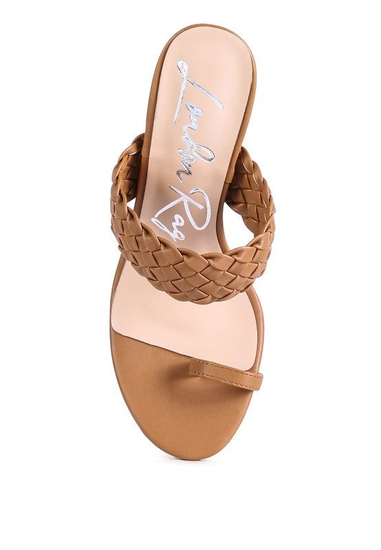 HIGH PERKS WOVEN STRAP TOE RING SANDALS - Tigbul's Variety Fashion Shop