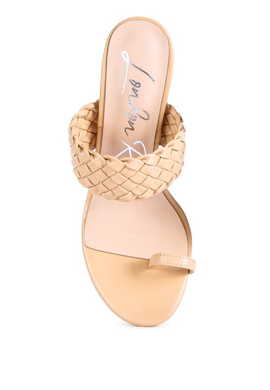 HIGH PERKS WOVEN STRAP TOE RING SANDALS - Tigbul's Variety Fashion Shop