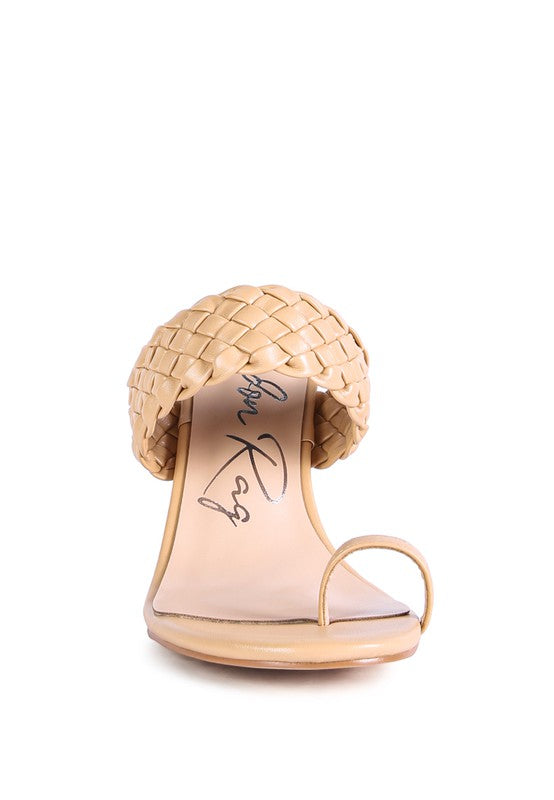 HIGH PERKS WOVEN STRAP TOE RING SANDALS - Tigbul's Variety Fashion Shop