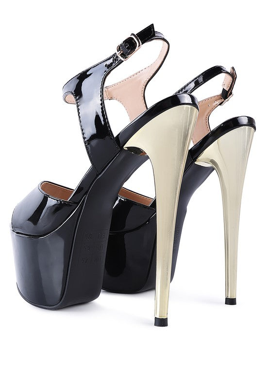 BEWITCH ULTRA HIGH HEELED ANKLE STRAP SANDAL - Tigbul's Variety Fashion Shop