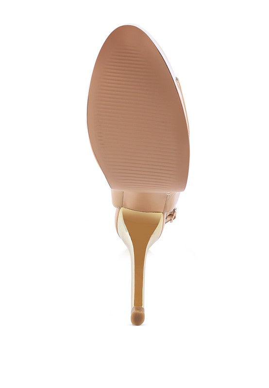 BEWITCH ULTRA HIGH HEELED ANKLE STRAP SANDAL - Tigbul's Variety Fashion Shop