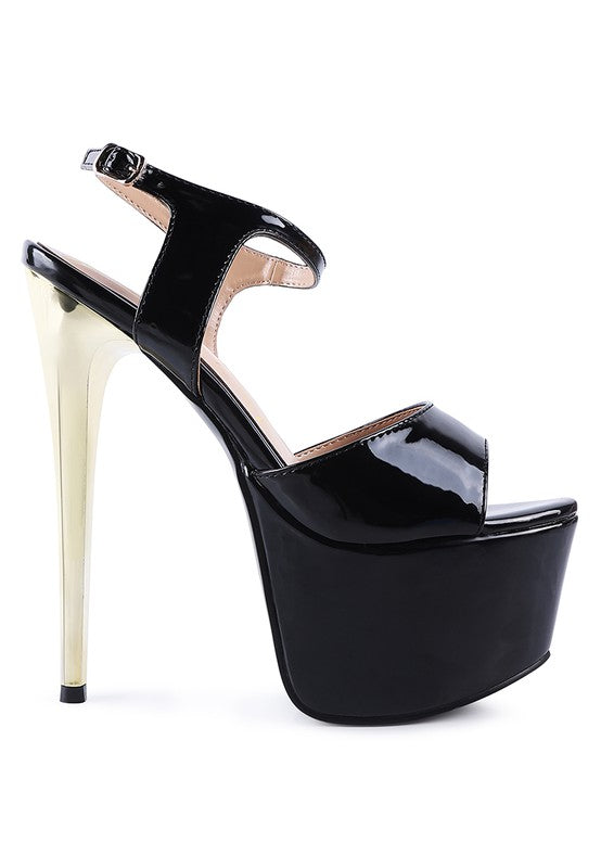 BEWITCH ULTRA HIGH HEELED ANKLE STRAP SANDAL - Tigbul's Variety Fashion Shop