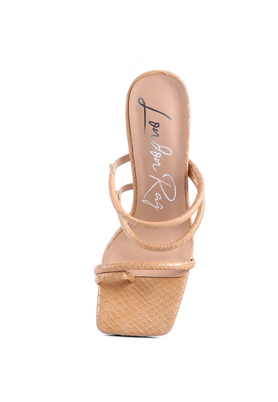 DANDELION HIGH BLOCK HEELED CROC SANDALS - Tigbul's Variety Fashion Shop