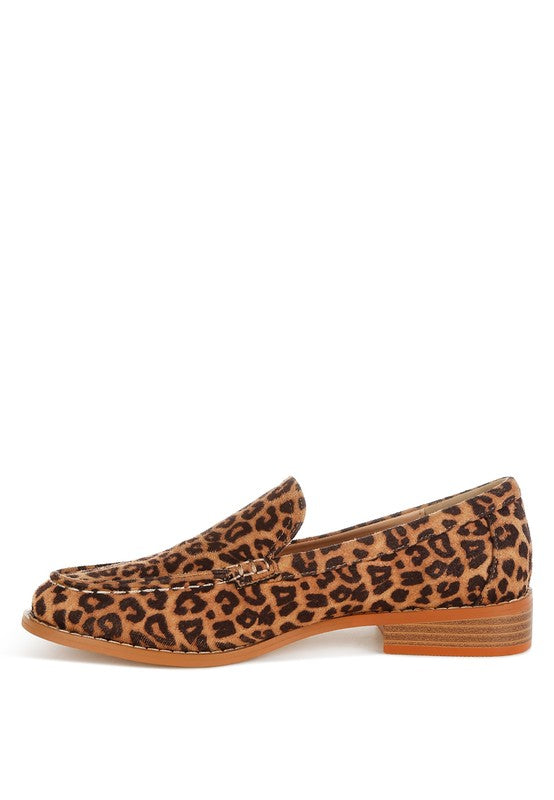 Cacani Leopard Print Heeled Loafers - Tigbul's Variety Fashion Shop