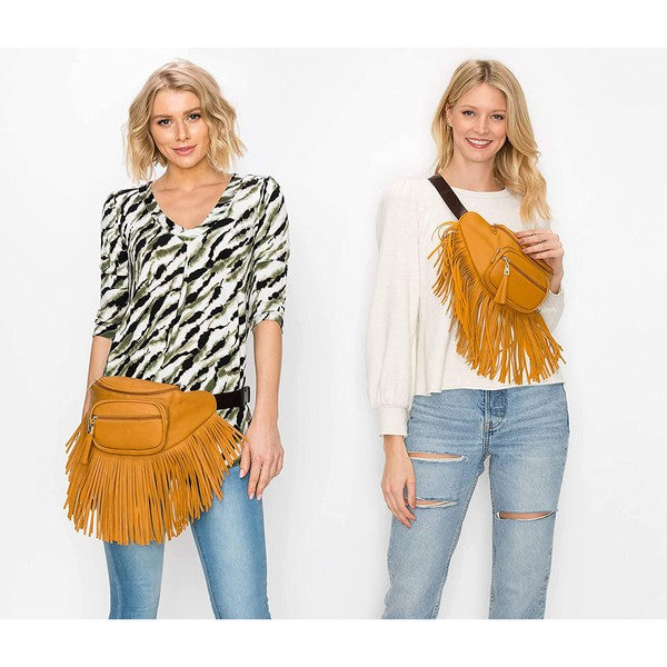 Fashion Fringe Tassel Fanny Pack Waist Bag - Tigbul's Variety Fashion Shop