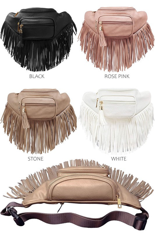 Fashion Fringe Tassel Fanny Pack Waist Bag - Tigbul's Variety Fashion Shop
