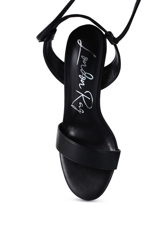 SHEENY CLEAR STILETTO LACE UP SANDAL - Tigbul's Variety Fashion Shop