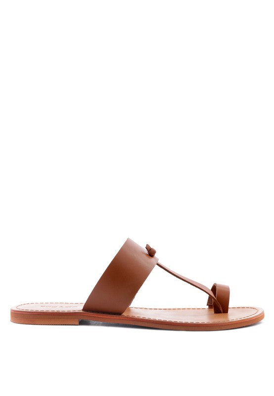 LEONA THONG FLAT SANDALS - Tigbul's Variety Fashion Shop