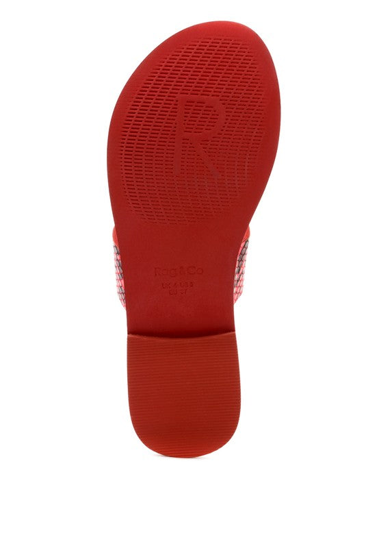 LEONA THONG FLAT SANDALS - Tigbul's Variety Fashion Shop