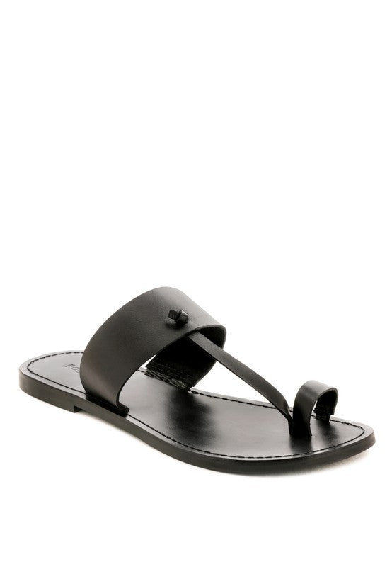 LEONA THONG FLAT SANDALS - Tigbul's Variety Fashion Shop