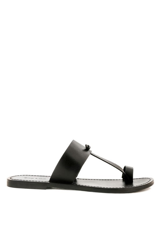 LEONA THONG FLAT SANDALS - Tigbul's Variety Fashion Shop