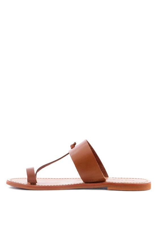 LEONA THONG FLAT SANDALS - Tigbul's Variety Fashion Shop