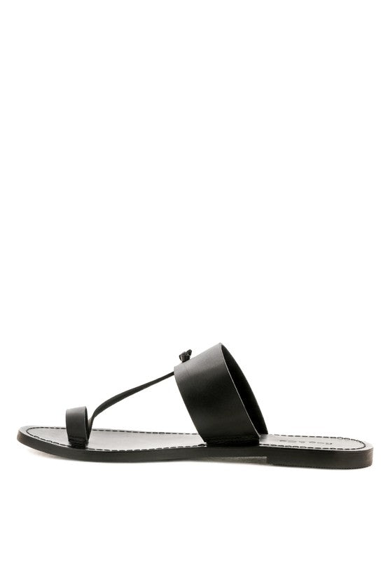 LEONA THONG FLAT SANDALS - Tigbul's Variety Fashion Shop