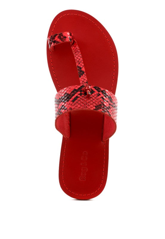 LEONA THONG FLAT SANDALS - Tigbul's Variety Fashion Shop