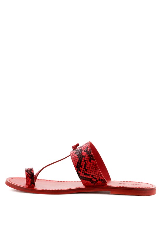 LEONA THONG FLAT SANDALS - Tigbul's Variety Fashion Shop