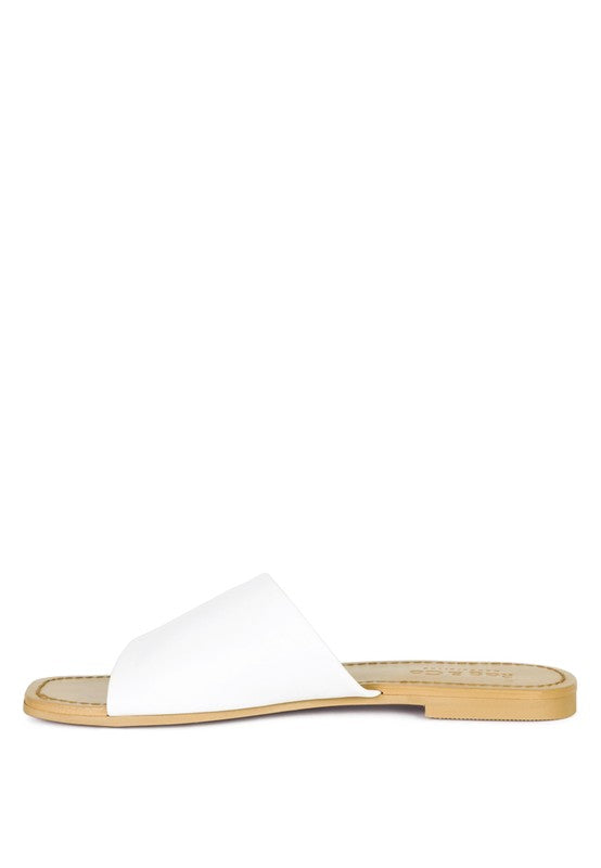 TATAMI LEATHER CLASSIC SLIDE FLATS - Tigbul's Variety Fashion Shop
