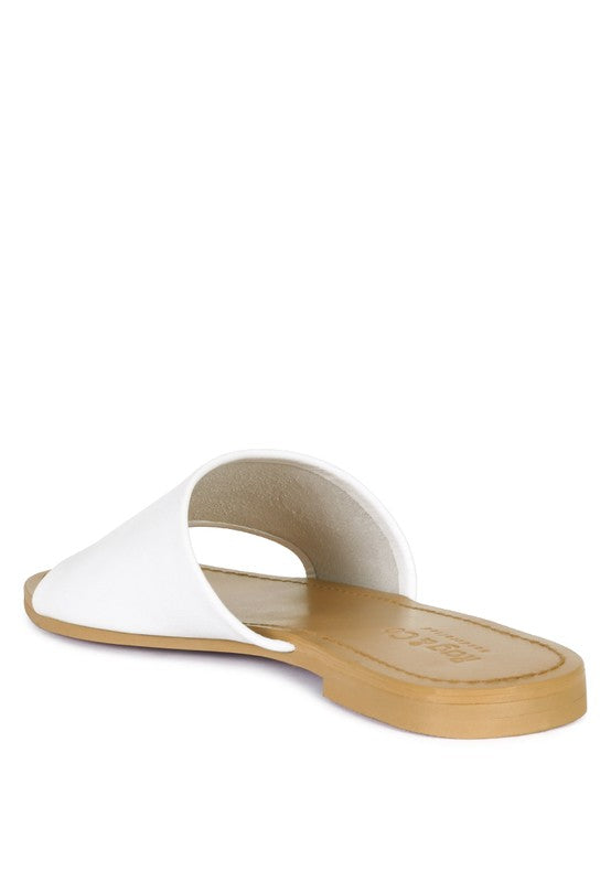 TATAMI LEATHER CLASSIC SLIDE FLATS - Tigbul's Variety Fashion Shop