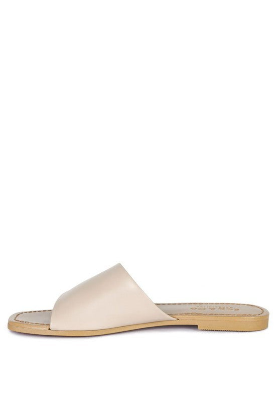 TATAMI LEATHER CLASSIC SLIDE FLATS - Tigbul's Variety Fashion Shop