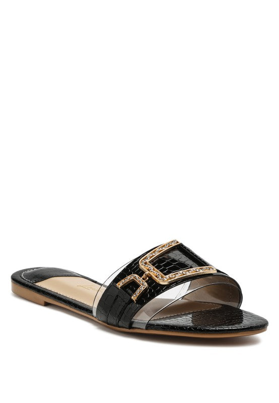 BRILLO JEWEL CROC FLATS - Tigbul's Variety Fashion Shop