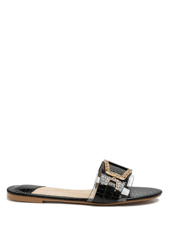 BRILLO JEWEL CROC FLATS - Tigbul's Variety Fashion Shop