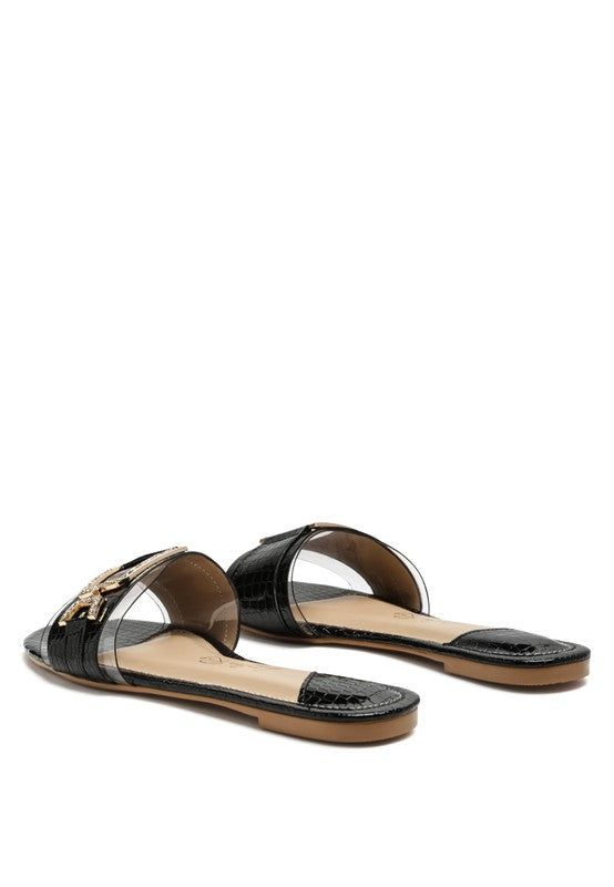 BRILLO JEWEL CROC FLATS - Tigbul's Variety Fashion Shop