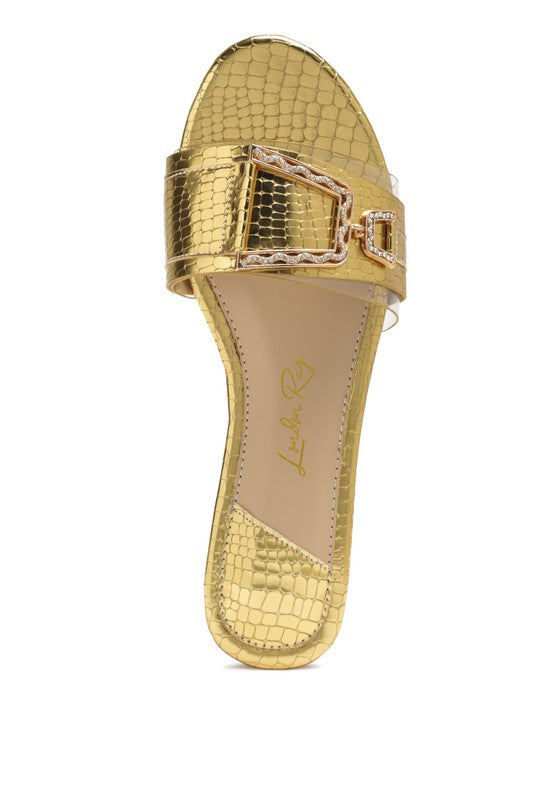 BRILLO JEWEL CROC FLATS - Tigbul's Variety Fashion Shop