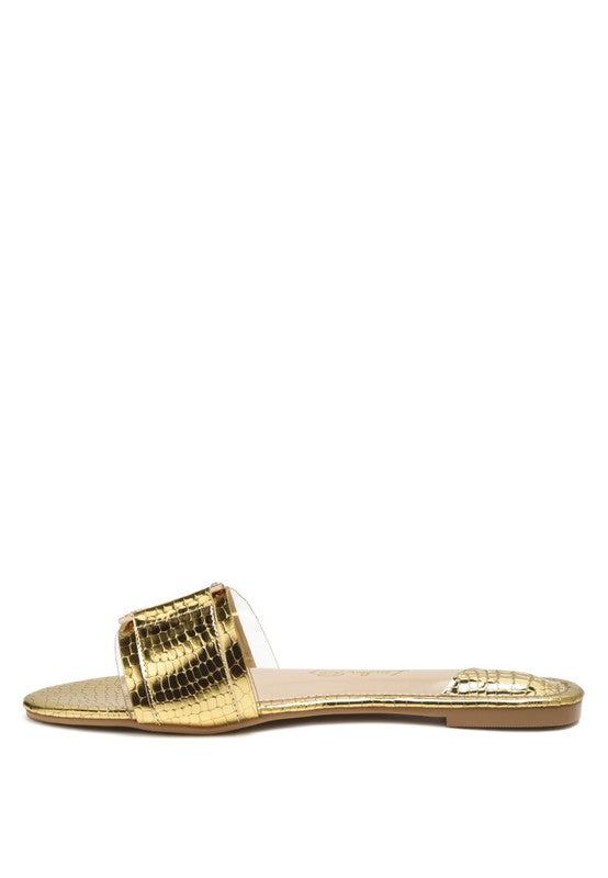 BRILLO JEWEL CROC FLATS - Tigbul's Variety Fashion Shop