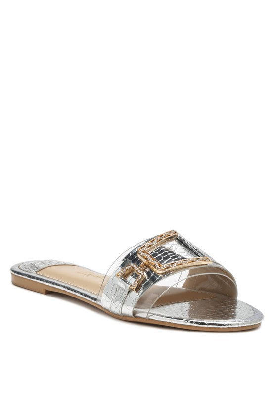 BRILLO JEWEL CROC FLATS - Tigbul's Variety Fashion Shop